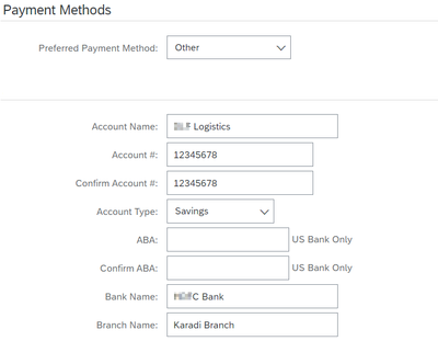 Adding Bank Account Details 1